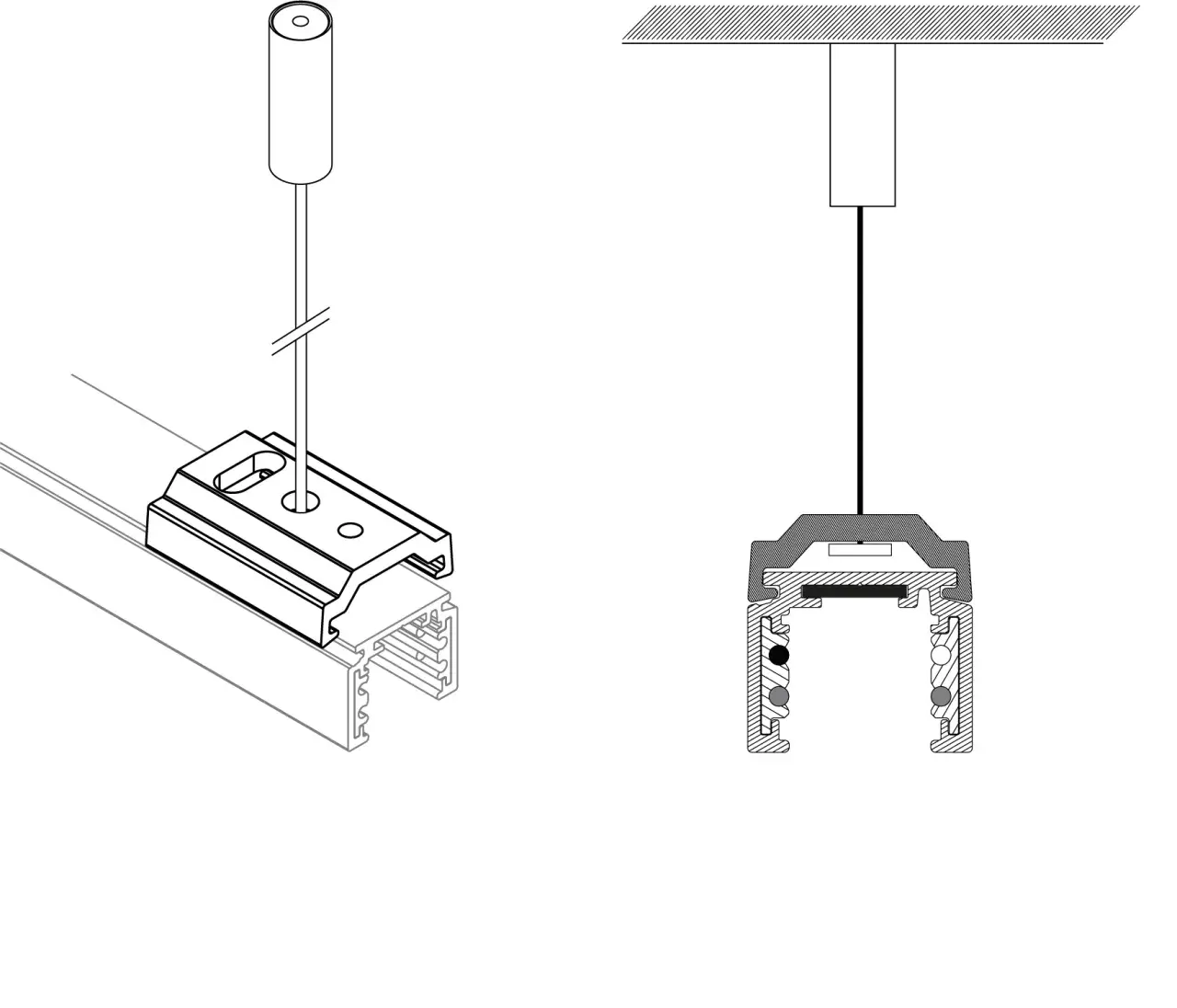 ST1 PENDANT CLIP + STEEL WIRE