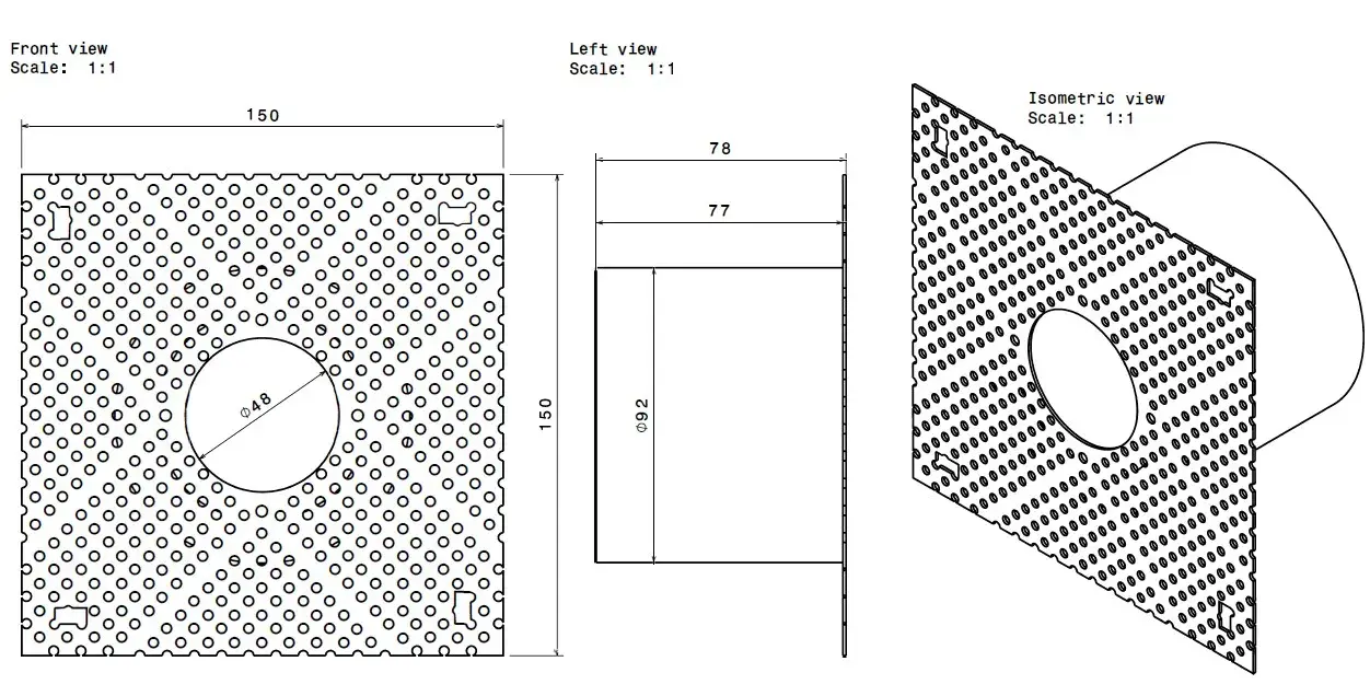 177077 CHROMOS conbox + frame for plaster ACC